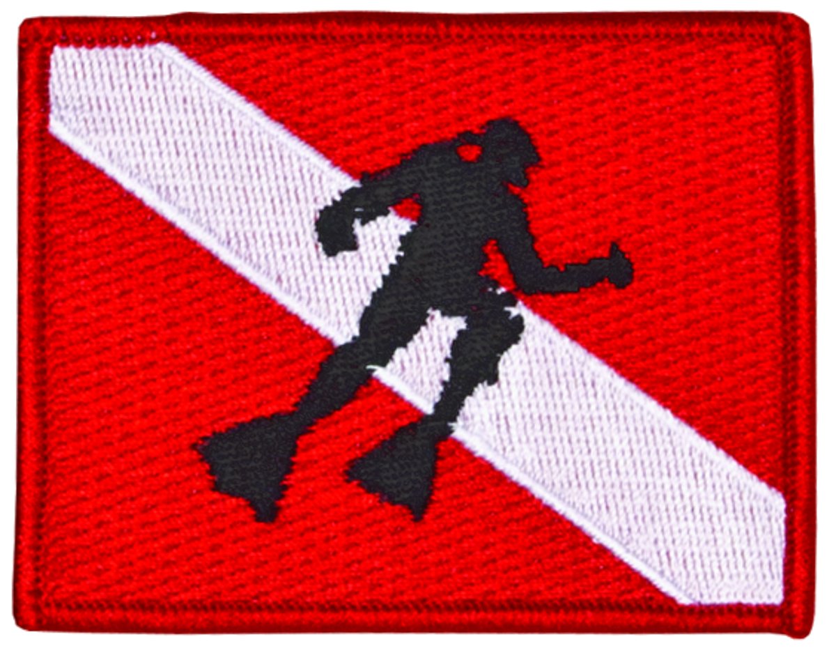 Innovative Emroidered Dive Flag with Diver Patch