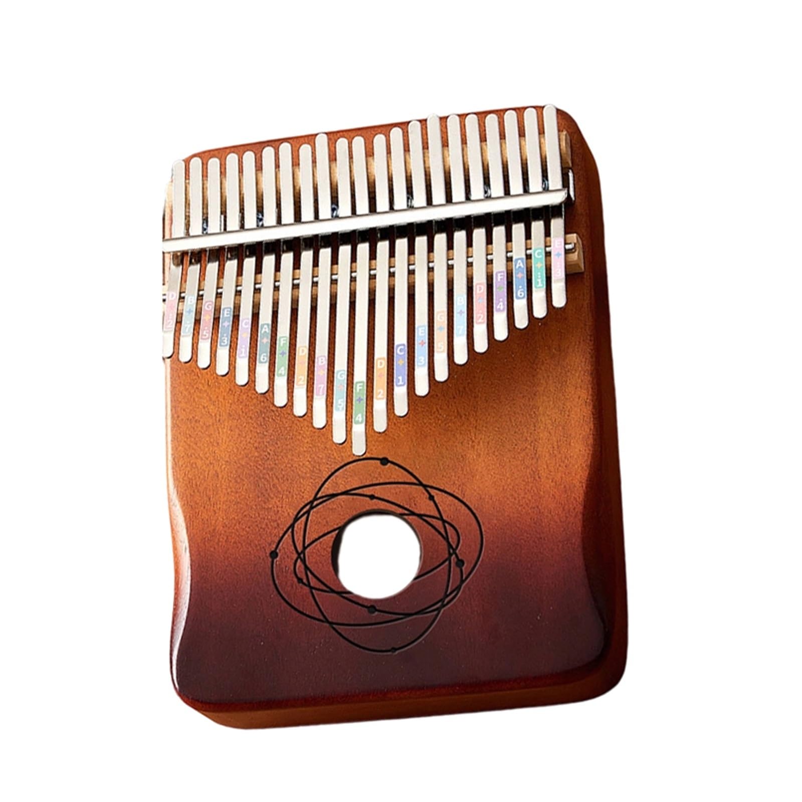 Kalimba Dla Początkujących 17 21 Przenośny Instrument Fortepianowy Typu Fingerstyle Ze Wzorem(8)