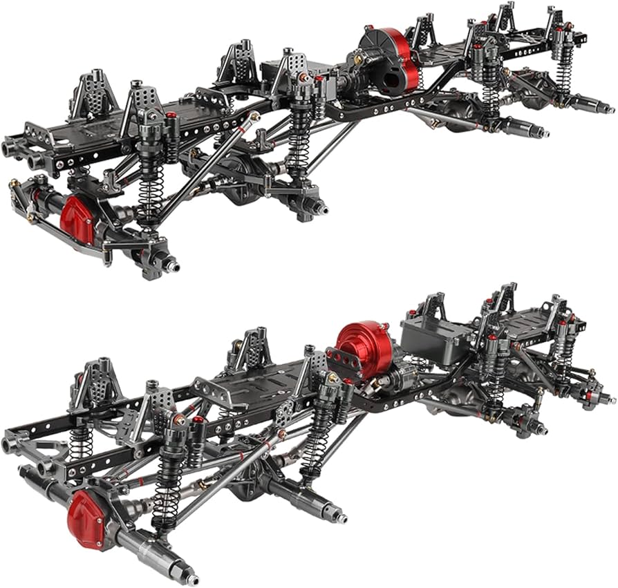 RZXYLRC Metal 8x8 RC Car Chassis Frame with Gearbox,2 Front