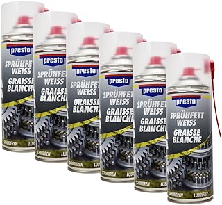 PRESTO_bundle 6 x Presto 306352 – Spray de Grasa Color Blanco 400 ML