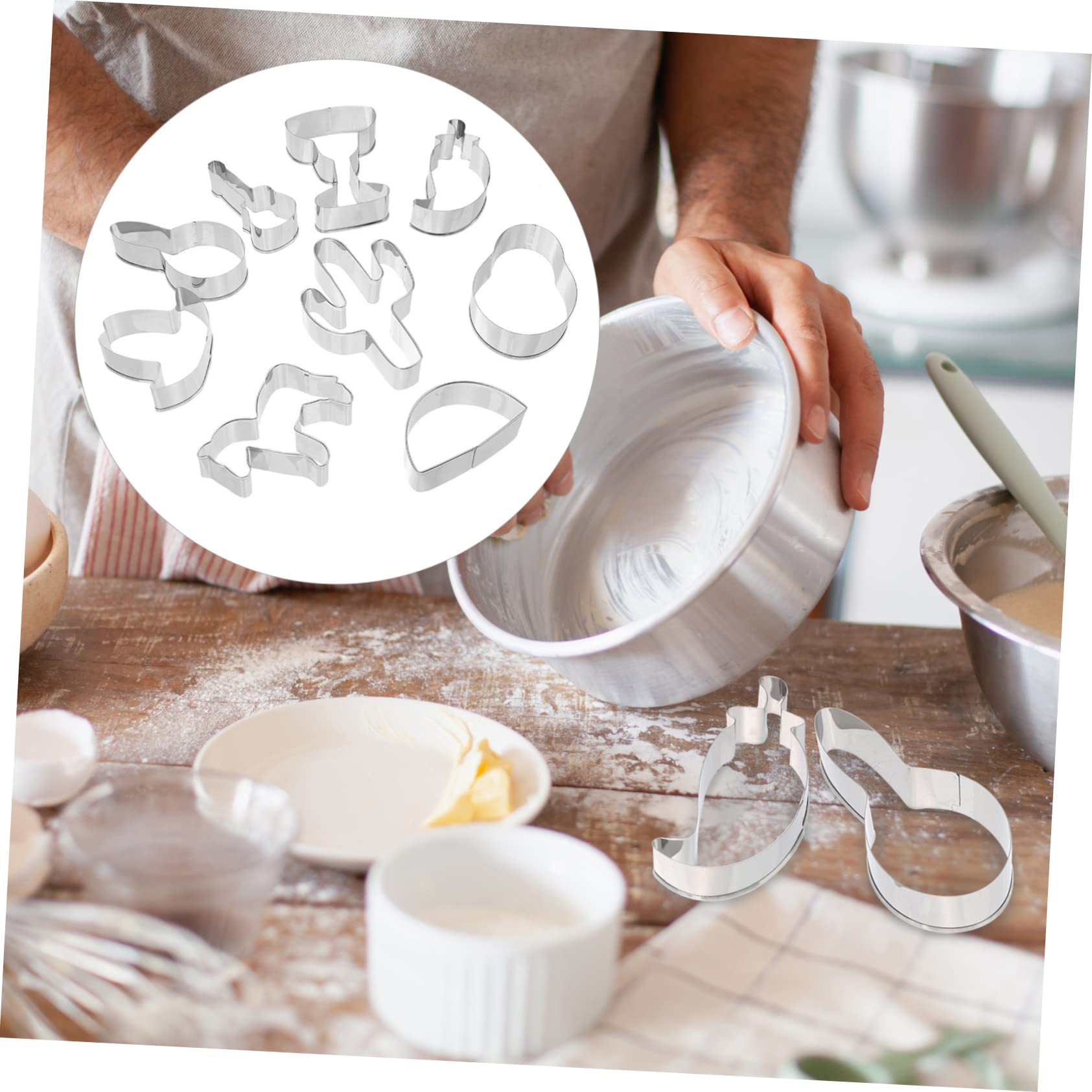 Alipis 4 Ensembles Moule À Biscuits Pâtisserie Joli Emporte-pièce Empreneurs À Biscuits Nombre Coupeur Emporte-pièces Pour La Cuisson Fraises Décoration Acier Inoxydable 6 Pièces * 4