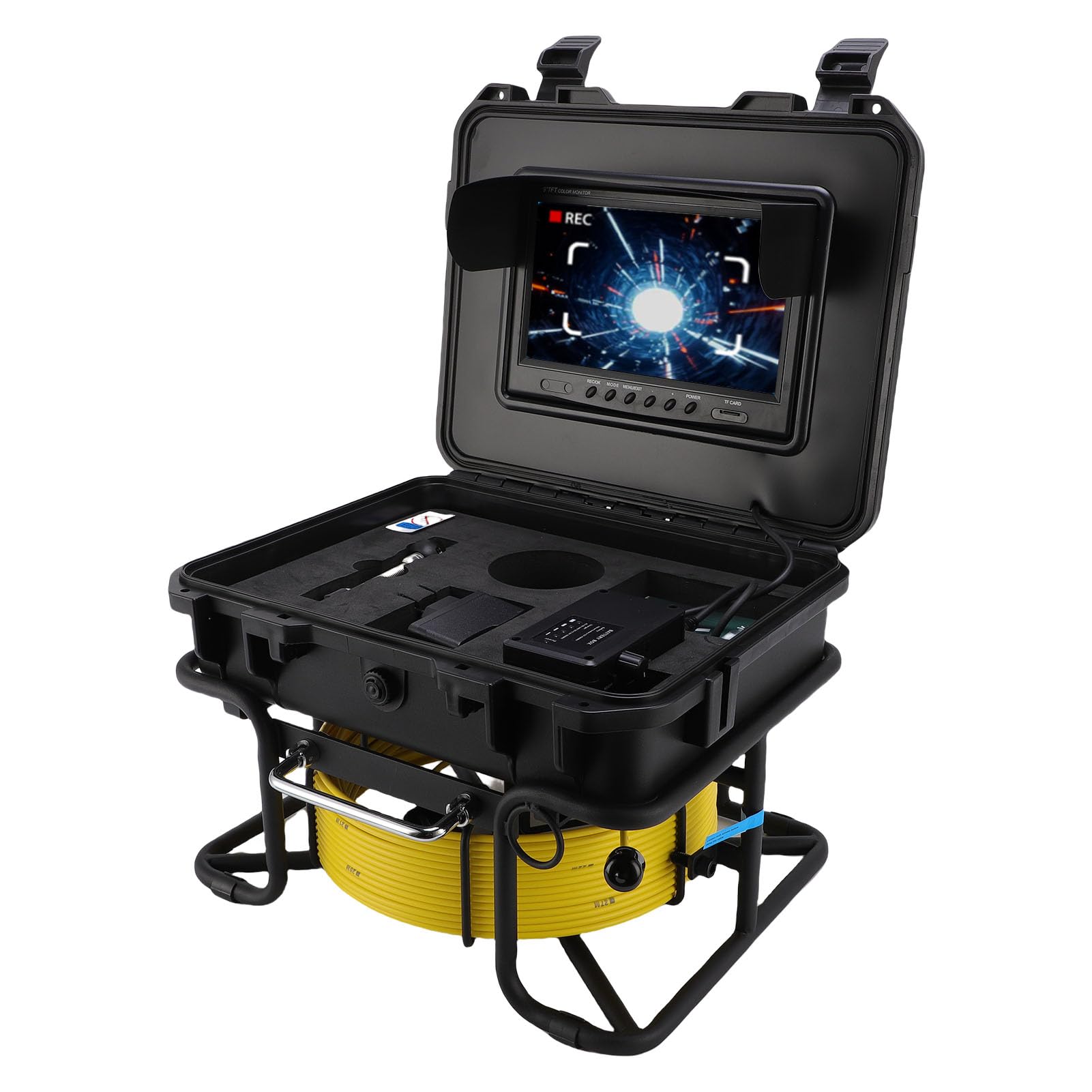 Cámara de Inspección de Alcantarillado de 50M 1080P con Pantalla IPS de 9 Pulgadas y Tarjeta de 32GB para Sistemas de Drenaje de Tuberías (Enchufe de la UE)