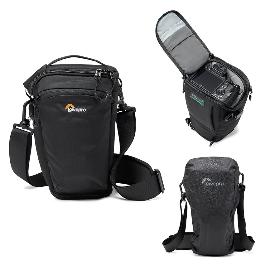 Lowepro ProTactic TLZ 70 Slim AW III Toploader Camera Bag, Camera Case for DSLR, Mirrorless, Vol. 4L Dim: 31x10.5x14cm for Cameras w/Lens attached, Modular Shoulder Bag, for Photographer/Videographer