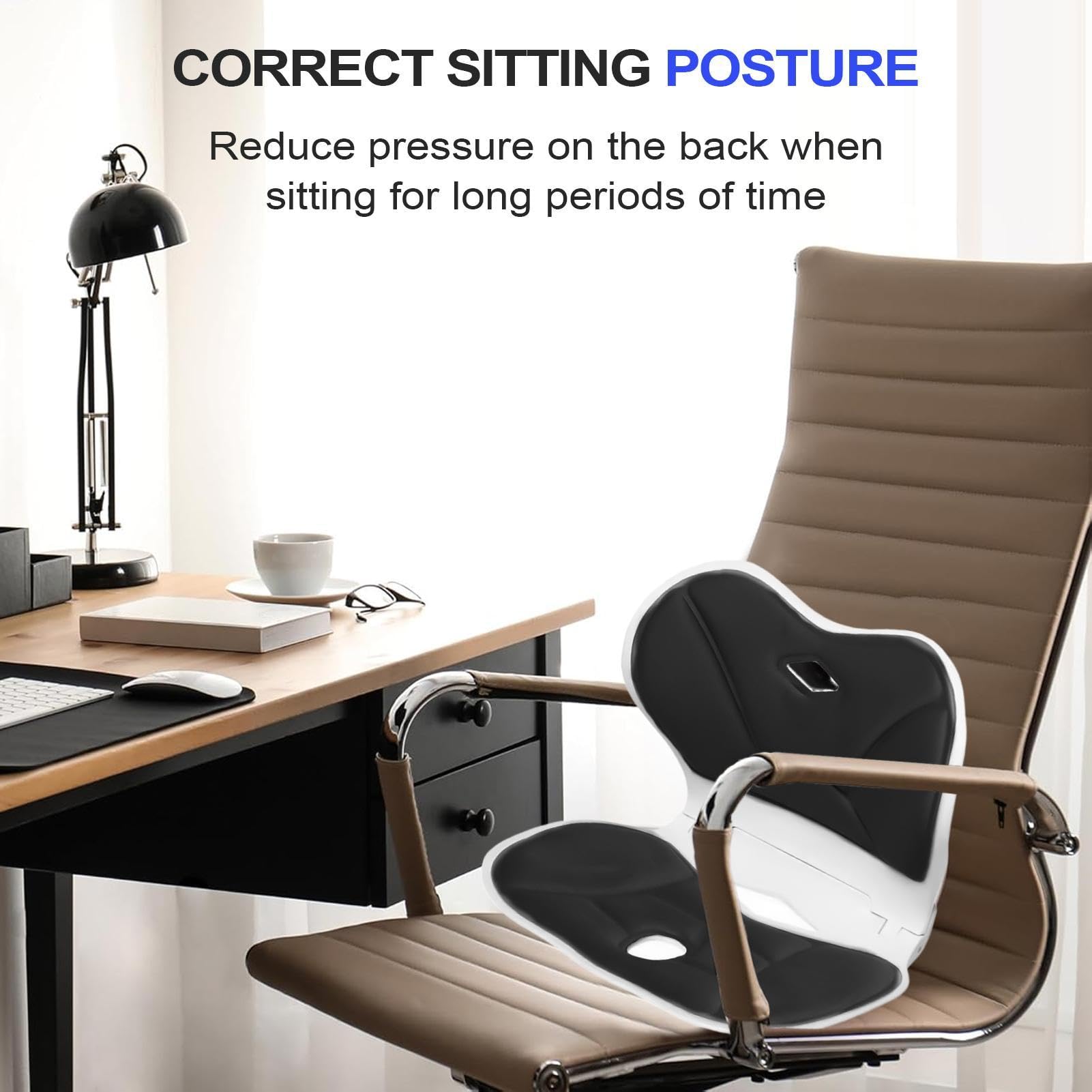 Cojín Para Asiento De Coche Almohada de Soporte Lumbar | Almohadilla Ergonómica Portátil Para Sentarse En Casa Oficina Coche Sofá Camión Silla De Ruedas Y Viajes