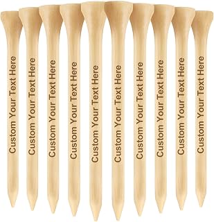 Personalized Golf Tees, Engraved Golf Bag Tag with 100 PCS Tees, Custom Golf Tees with Name, 3 1/4" Inch Size Wood Golf Tee, Personalized Golf Gift, and Party Favors, Golf Essential