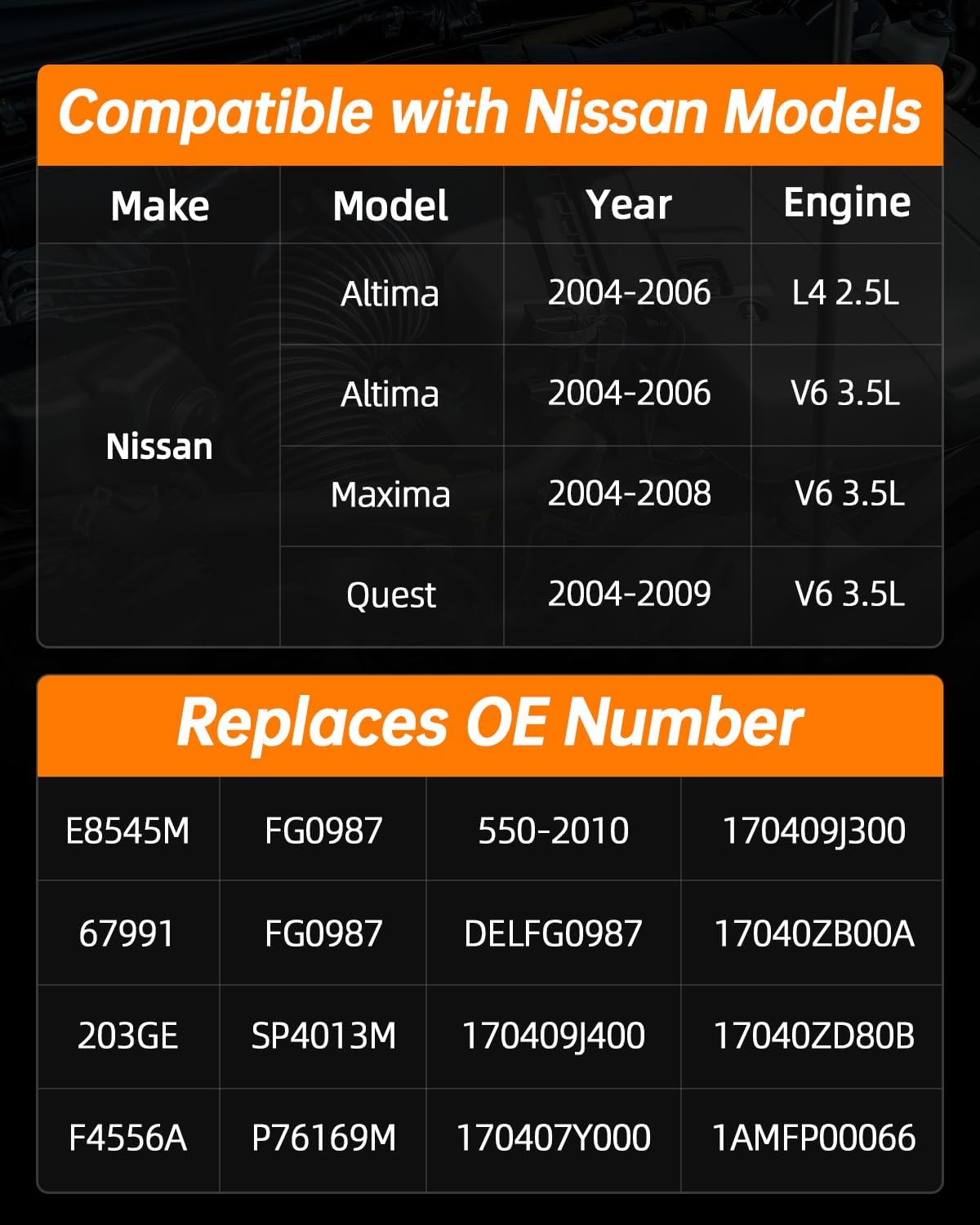 OKLPF Electric Fuel Pump Module Assembly E8545M Compatible with 2004 2005 2006 2007 2008 2009 Nissan Quest V6 3.5L,2004 2005 2006 Nissan Altima L4 2.5L V6 3.5L,2004-2008 Nissan Maxima V6 3.5L