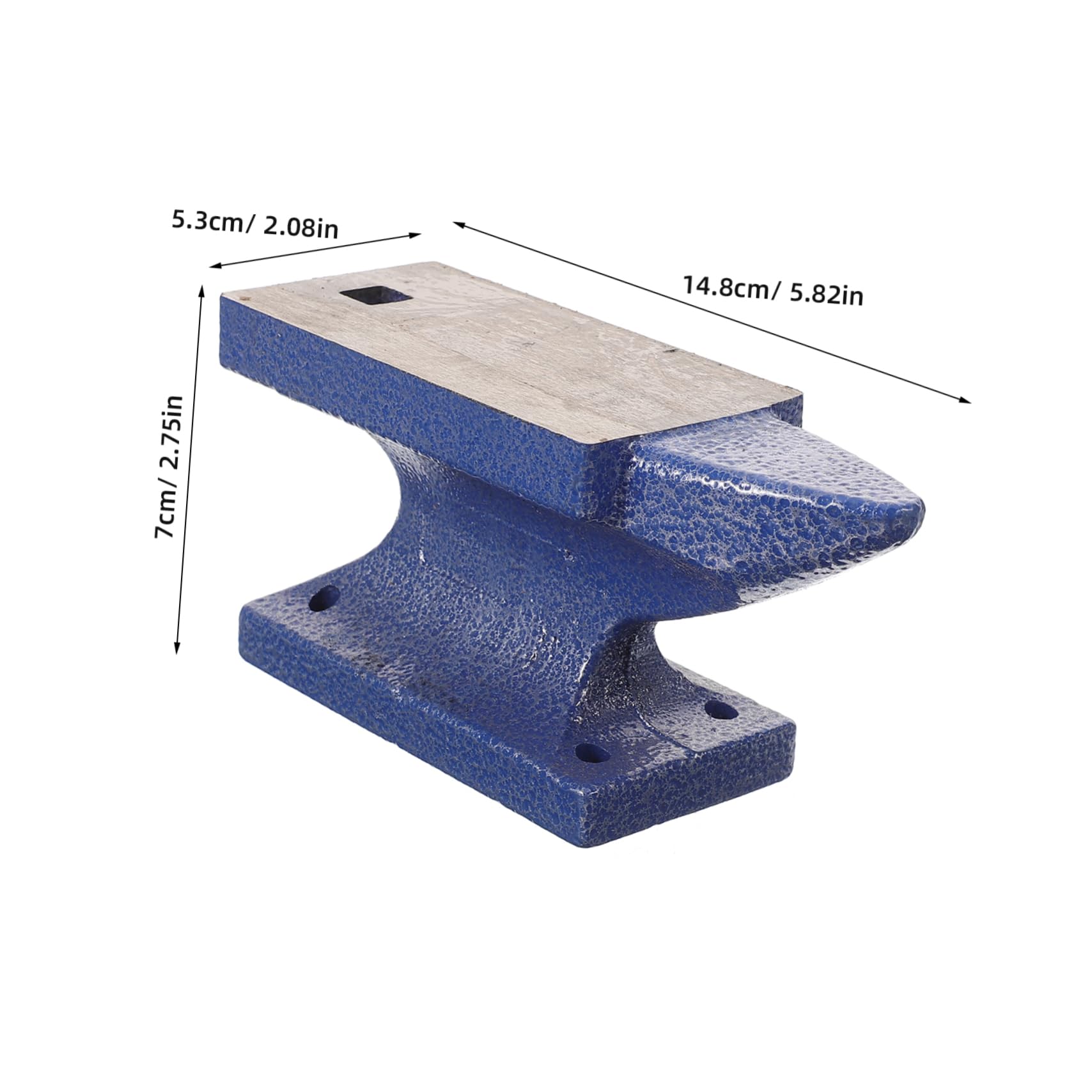 Lurrose Mini Blok Do Rękodzieła Wielofunkcyjna Podstawa Horn Reusable Diy Metal Pad Trwały Materiał Żelazny