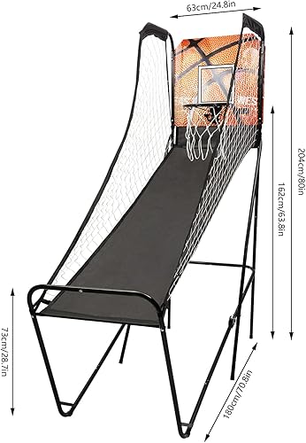 Miniatura 6 de LOYALHEARTDY Juego de arcada de baloncesto para interiores, máquinas de juegos de arcade para el hogar, juego de baloncesto interior con marcador