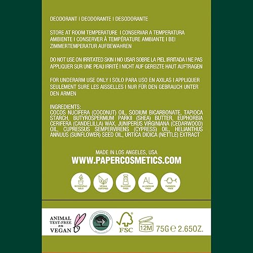 Miniatura 9 de PAPR - Desodorante natural, clínicamente probado, totalmente natural en envases de papel sin residuos (bosque costero)