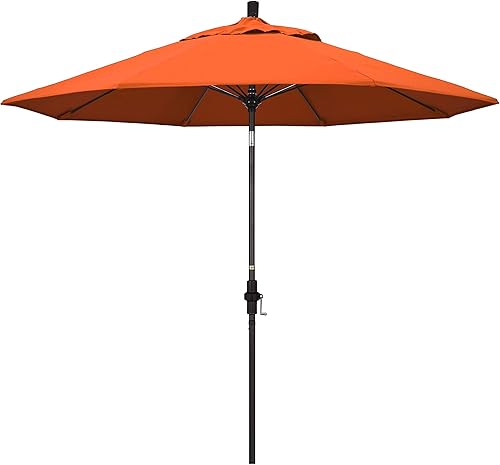 Miniatura 42 de California Umbrella GSCUF908117-5461 - Sombrilla redonda de 9 pies con poste de aluminio y varillas de fibra de vidrio para patio, 9 pies, color