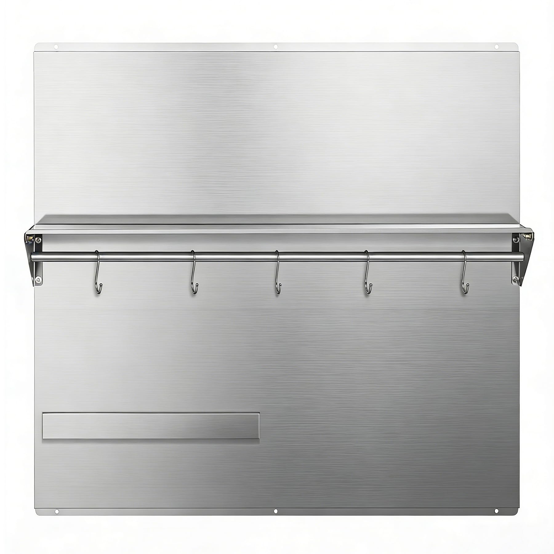 Range Backsplash – 30"x30" 304 Stainless Steel Backsplash with Storage Shelf &amp; Magnetic Knife Holder, Stove Backsplash for Kitchen Wall Protection, Pre-Drilled Holes for Easy Installation &amp; Easy Clean