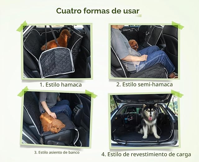 Foto 4 de 8 de Pecute Funda Perros Coche, Funda de Asiento para Perros Impermeable y Resistente