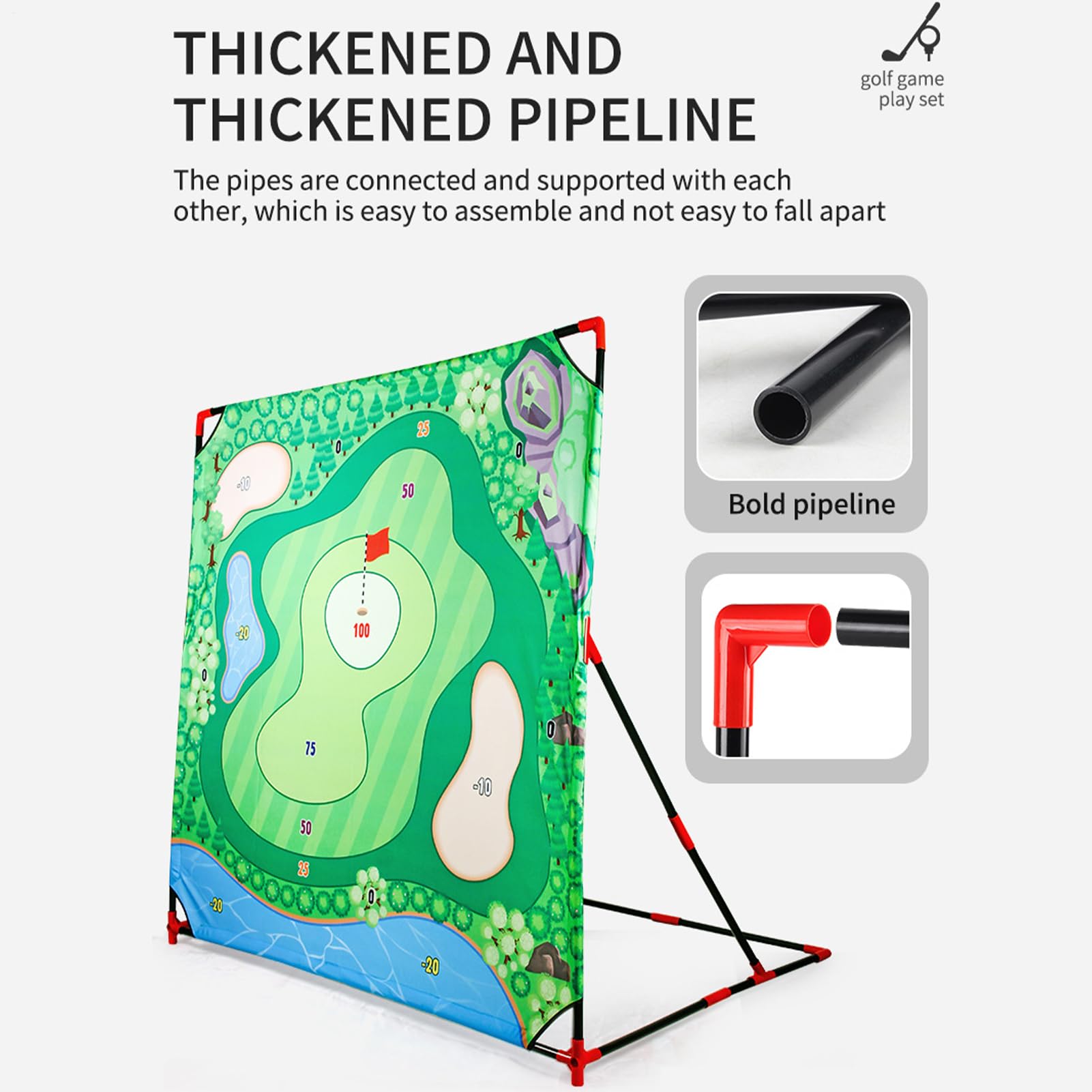 Jeu de tarif de golf, jeux de golf pour les - Pratique de golf intérieure - avec un sac de rangement de billes de club, mettre des activités sportives de jouets d'entraînement pour les adultes à la ma