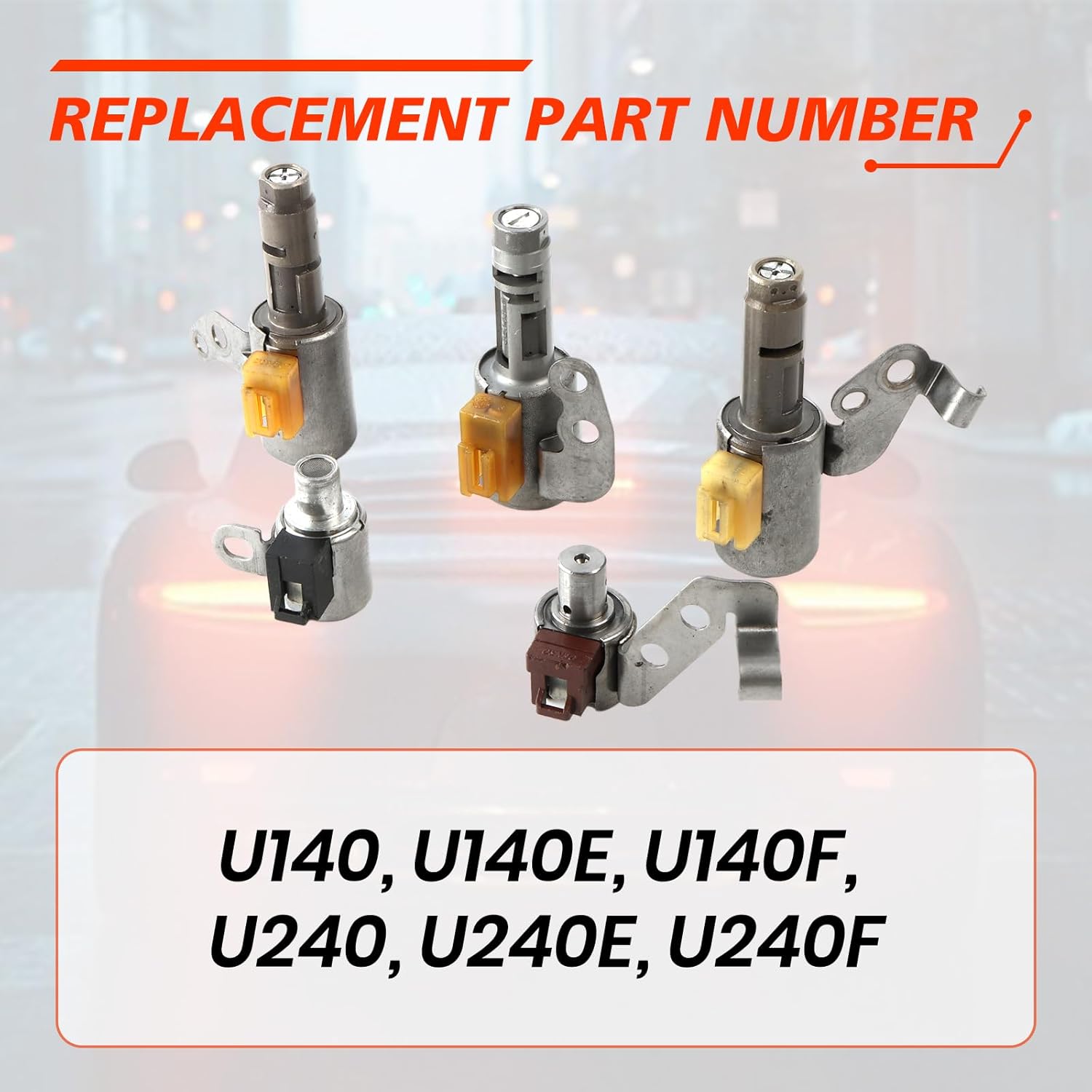 5PCS CTV Transmission Solenoid Kit, Compatible with ES300 RAV4 Camry Highlander Solara Celica, Automotive Transmission Solenoids Valve Replace Part U140E U241E U240E U140F