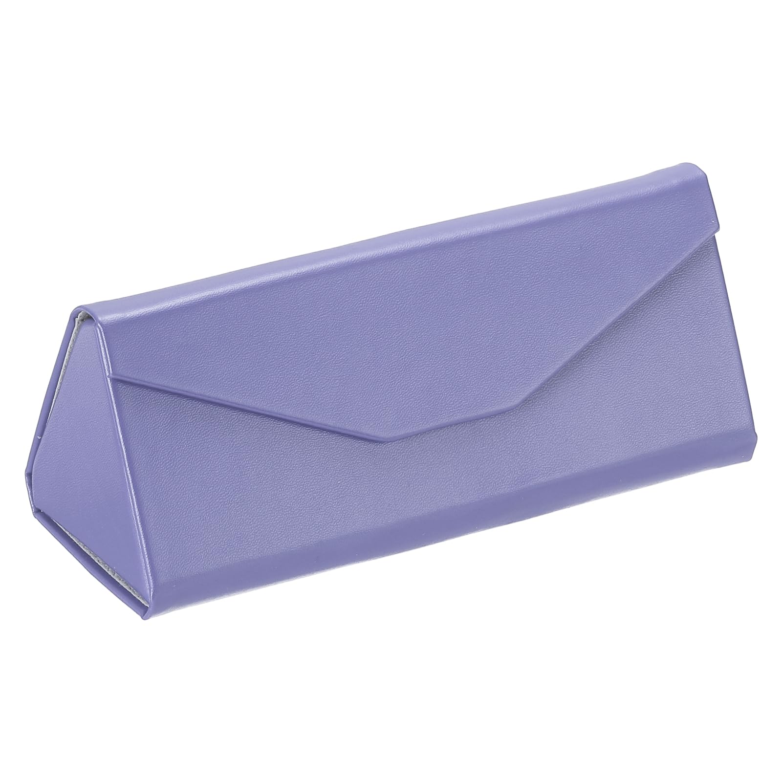PATIKIL Foldable Glasses Case, Triangle Magnetic Sunglasses Organizer Case PU Leather Hard Eyeglass Case (1 Pcs)