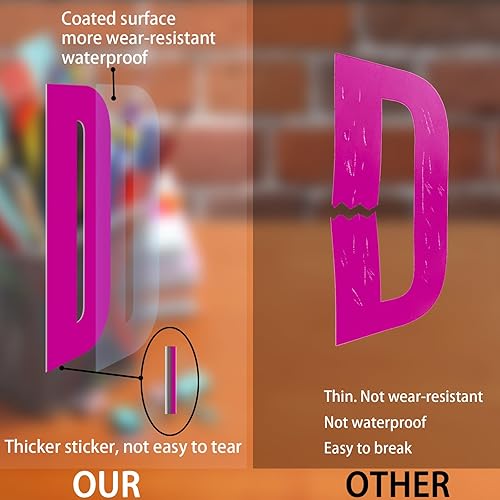 Miniatura 4 de Calcomanías para tablón de anuncios, 288 unidades, 18 hojas de 3 pulgadas, vinilo impermeable, colorido para buzón, ventana, puerta, letrero, número