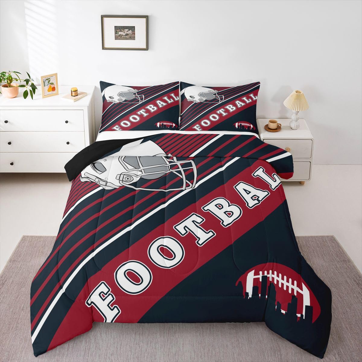 Football Comforter Set - Twin Size -9 Football Comforter Set - Twin Size -9