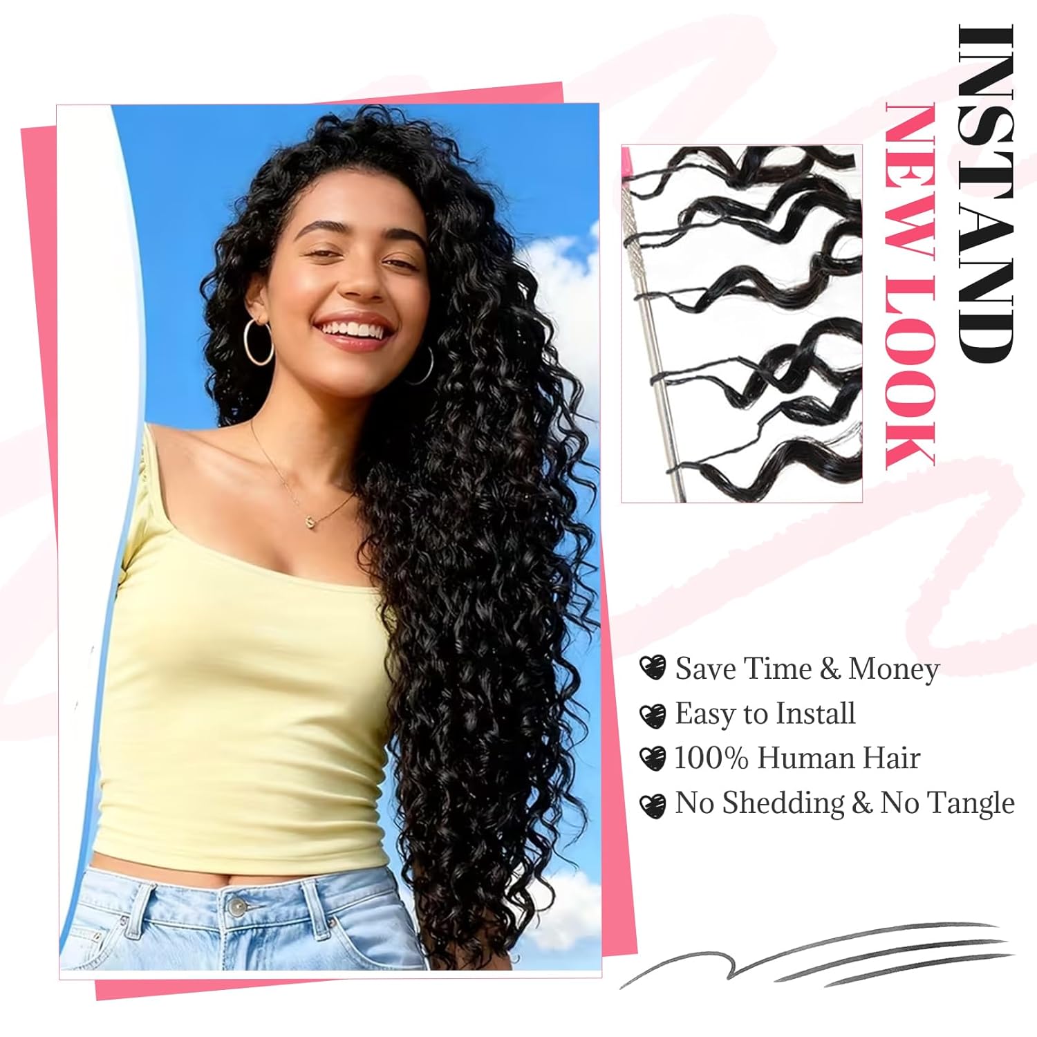 Burmese Curly Crochet Hair Bundles 16 Inch Black Feather Invisible Braiding Hair Pre-Stretched Human Crochet Braiding Twist Soft Human Hair Extension Afro Kinky Curly Knotless 60g for Women