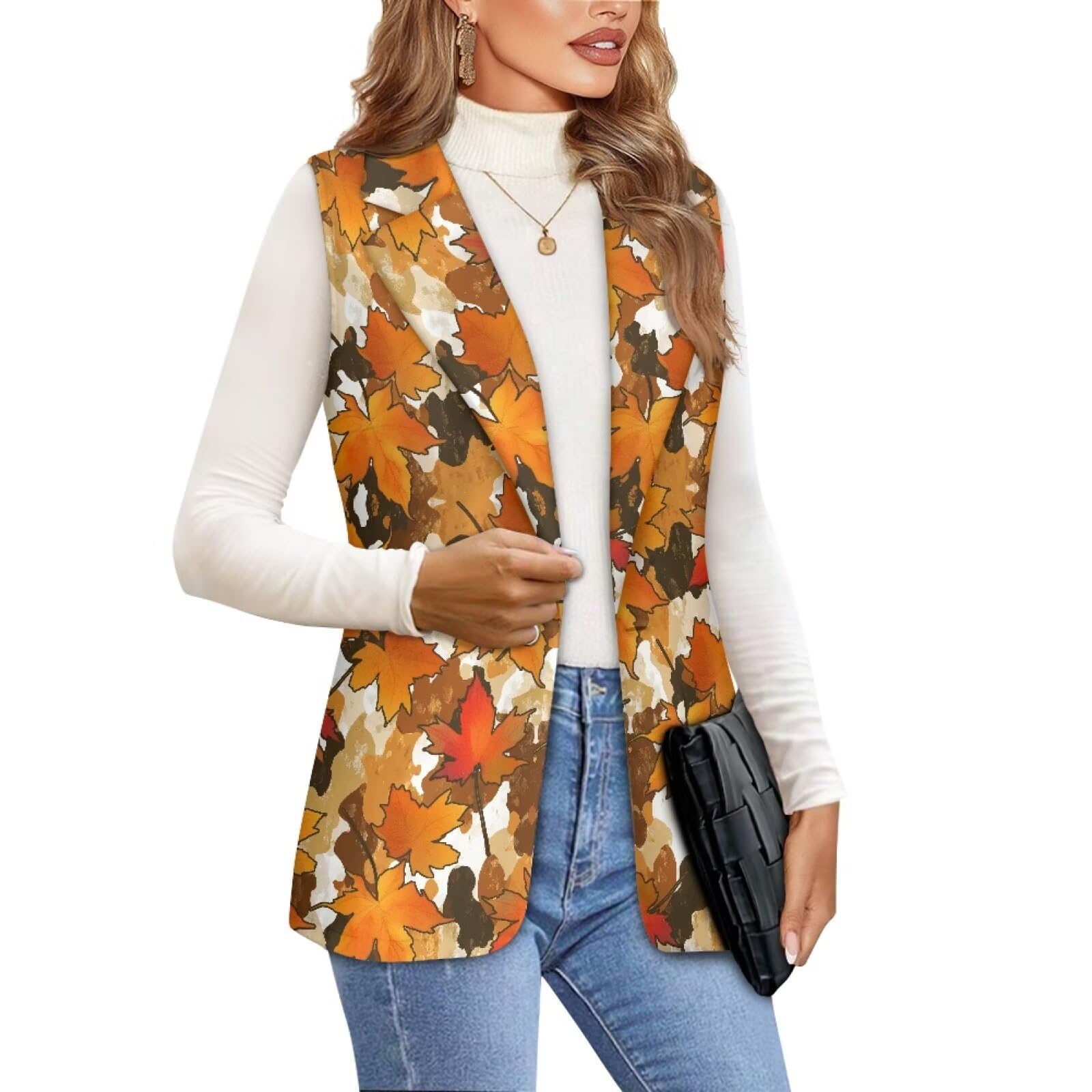 2025 Spring Summer Sleeveless Vest Blazer for Women Fashion Casual Open Front Work Office Tops One Button