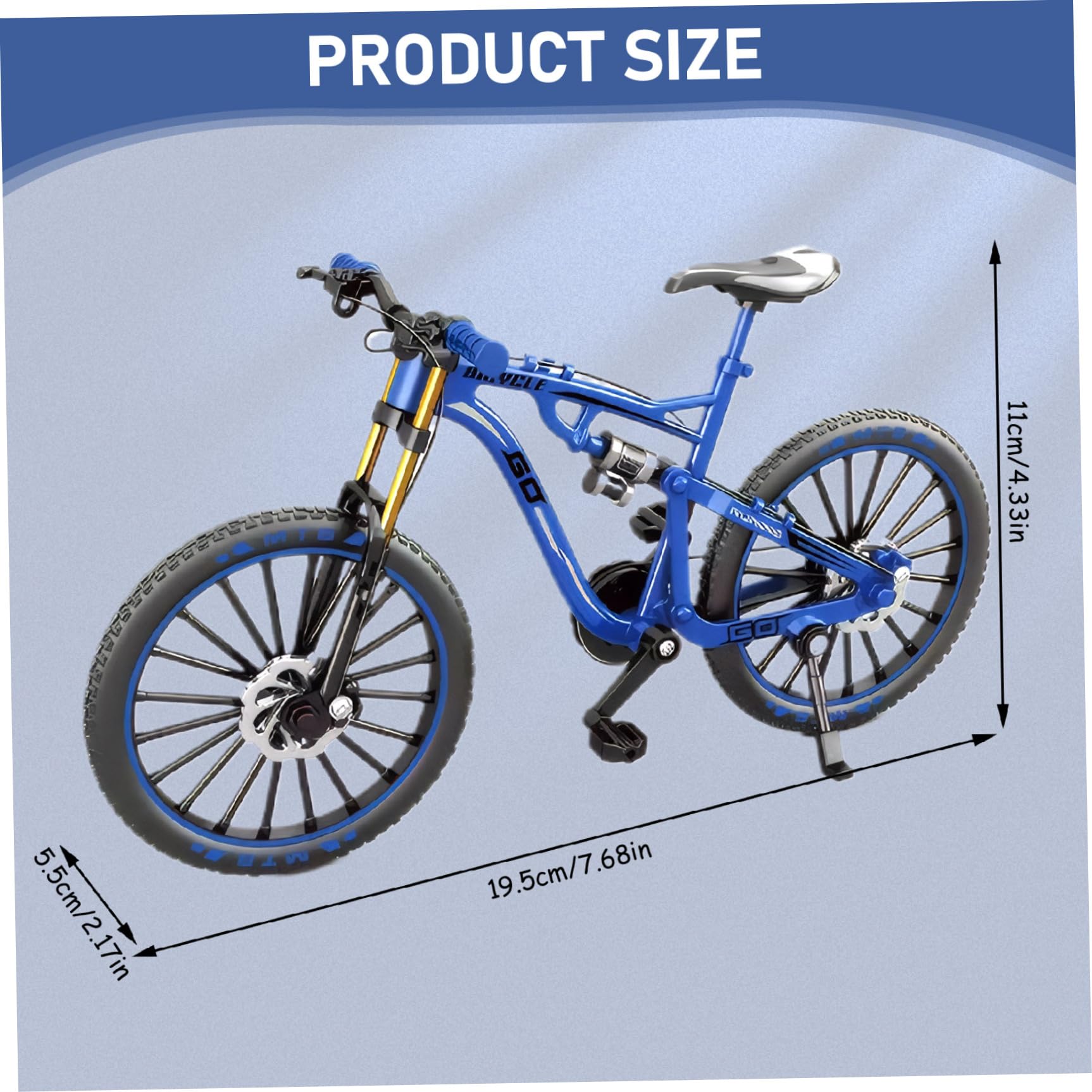 Bide-Doigt 1: 8 Simulation Allaire Alliage BMX Toy Mini BMX Bélo avec pièce Mobile Pliable avec décoration Absorbant Les Chocs pour Les Enfants et Les collectionneurs.