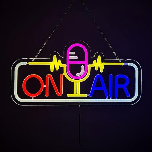Diyida ON AIR - Letrero de luz LED de neón para cerveza, bar, club, dormitorio, oficina, hotel, pub, cafetería, boda, fiesta de cumpleaños, arte