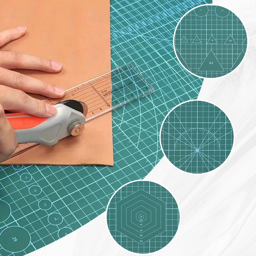 Self-Healing Cutting Mat Self Healing Cutting Mat Gridded Board Double-Sided PVC Cutter Plate 3 Layer Pad For Scrapbooking DIY Projects
