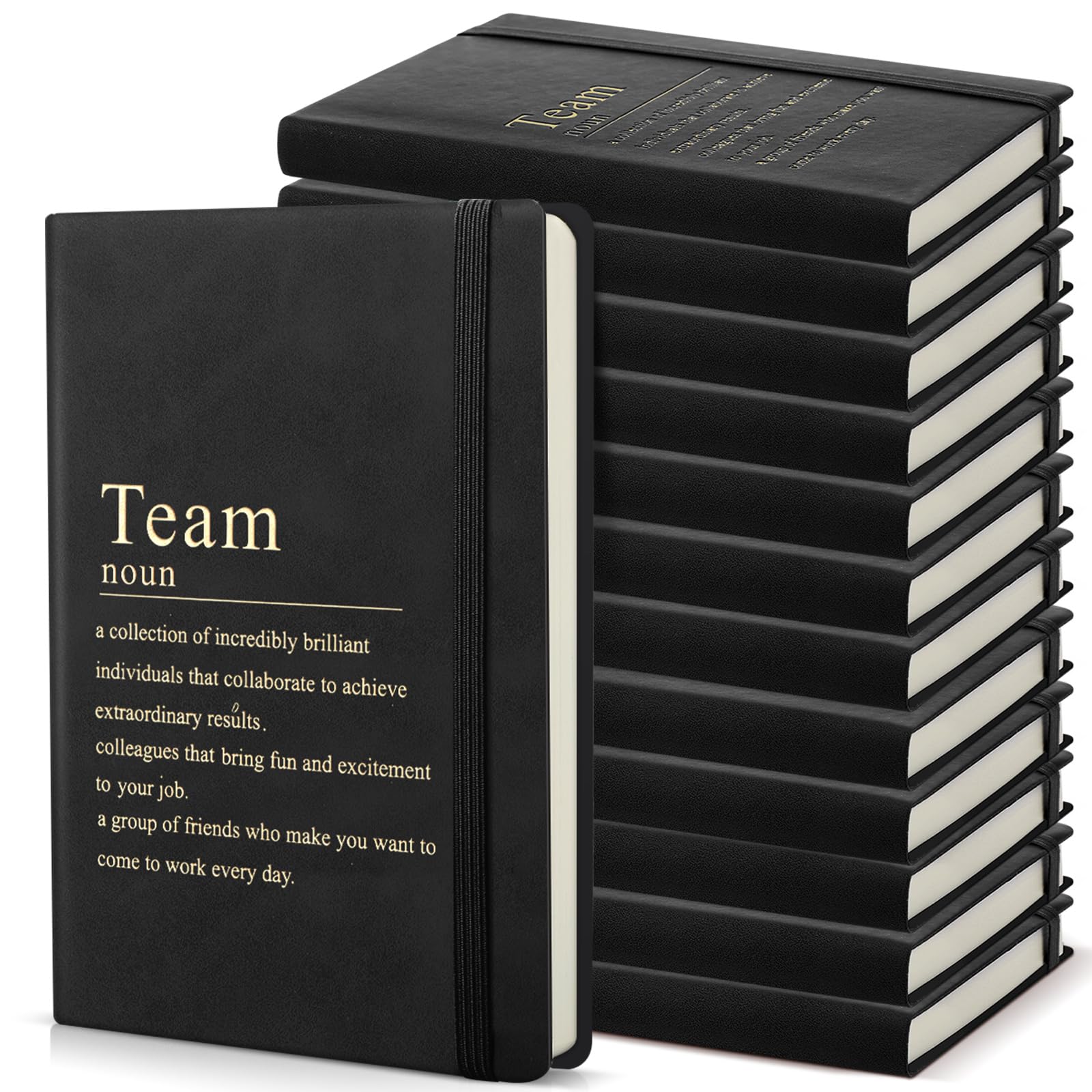 Moinchore Team Appreciation Gifts Bulk Leather Inspirational Notebooks A6 Employee Journal Team Notepads Inspirational Gifts for Group Coworkers Staff