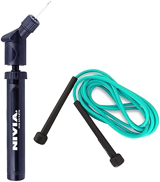Nivia Ball Pump (Material: Plastic) & Nivia (NIVI1) 1515GR Other Trainer Jump Ropeothers(Green)
