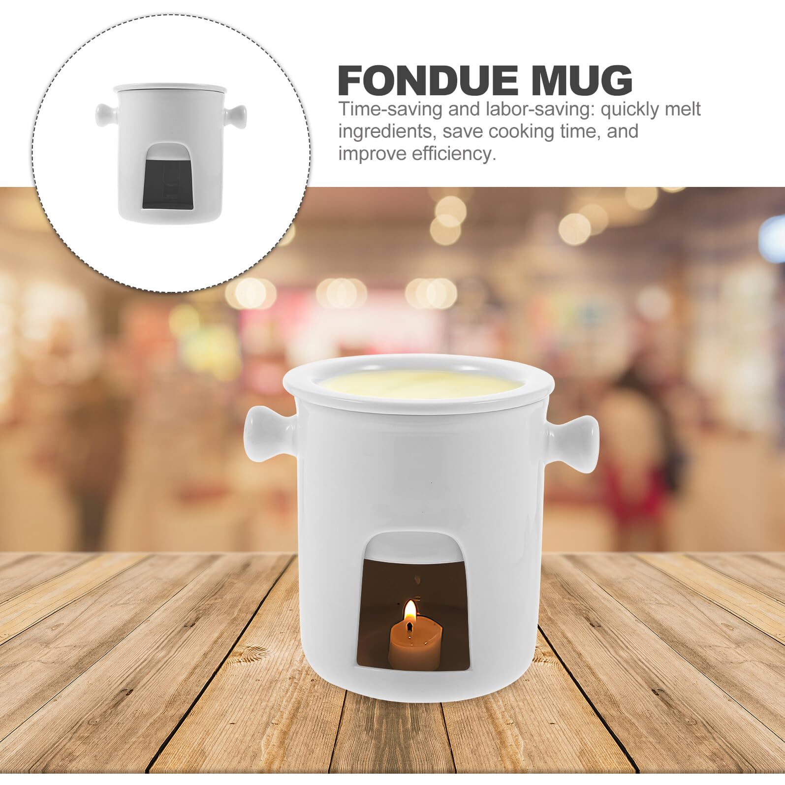 Gadpiparty Keramik Schokoladenfondue Topf, Weiß, Einzigartiges Design