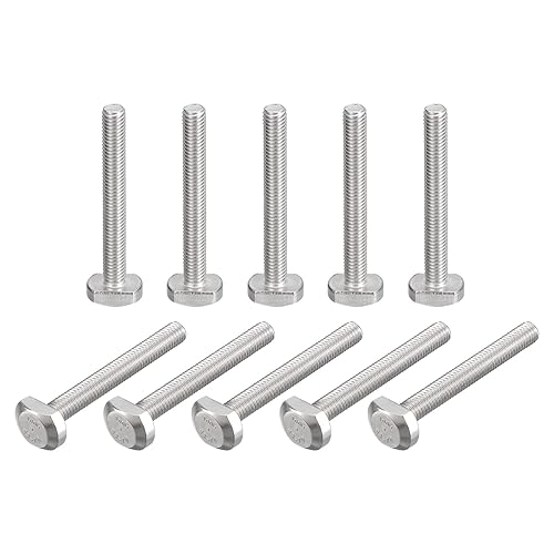 uxcell Pernos de ranura en T, 20 piezas M5x40mm ranura en T Pernos deslizantes Pernos deslizantes 304 Tornillos en forma de T de acero inoxidable