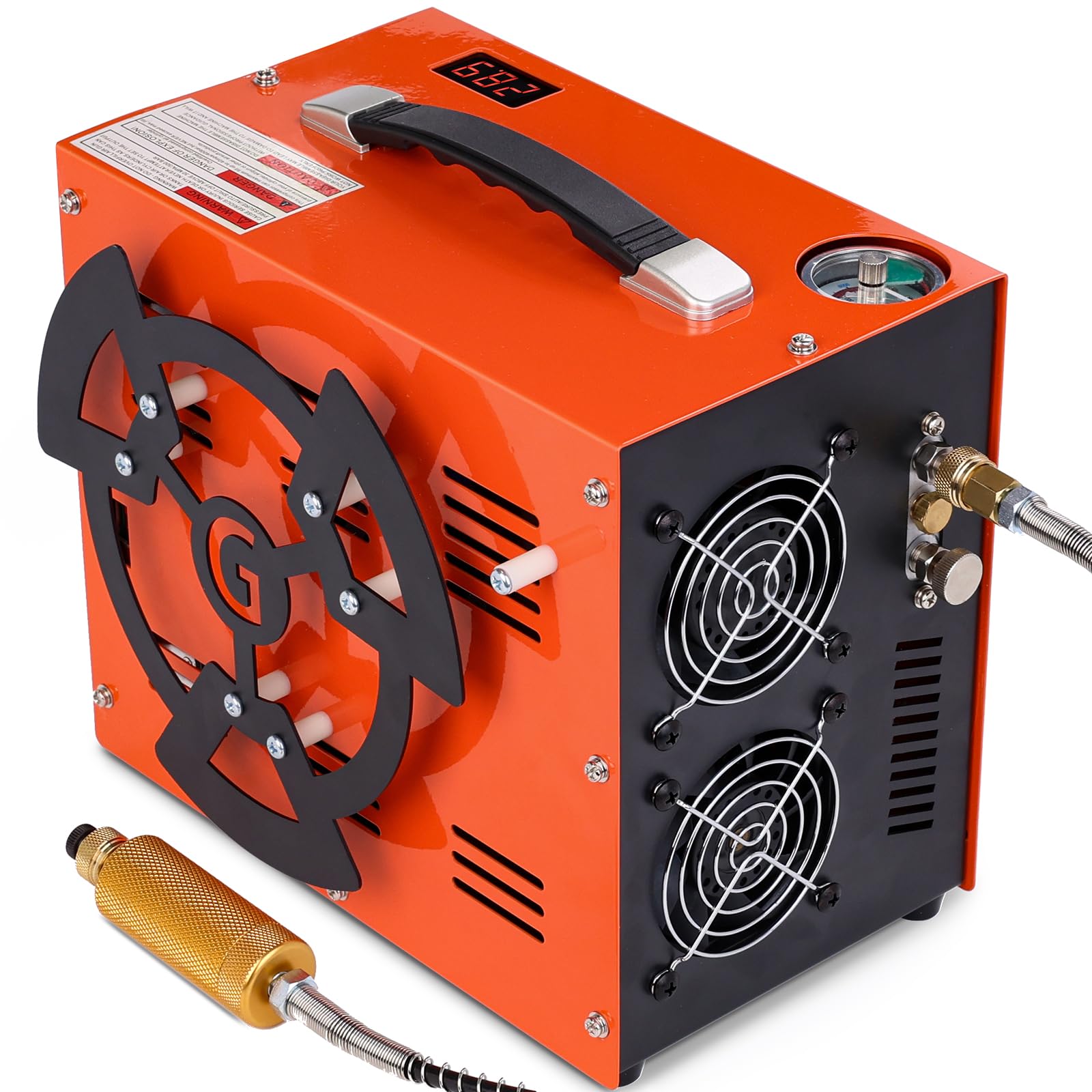 PCP Air Compressor, 4500 PSI / 30 MPa, 350W Motor, Auto Stop, 12V DC or 110V / 220V AC