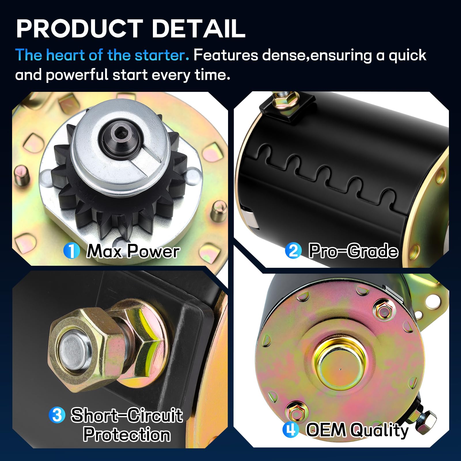 Motor - Piñón de 16 dientes para B&S 28M707 286707 28B707 28D707 28C707 287707 287707 289707 283707 288707 288707