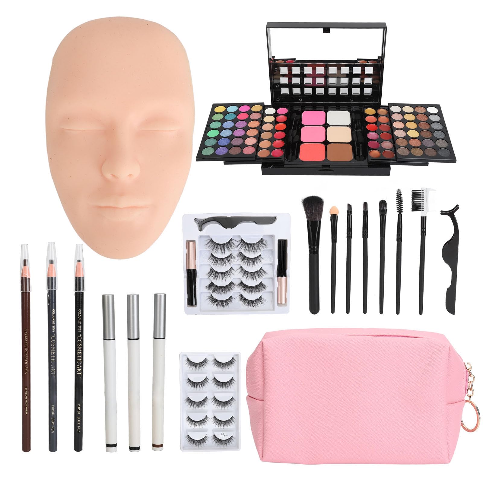 3D Makeup Mannequin Practice Face Kit, Make Up Practice Tool