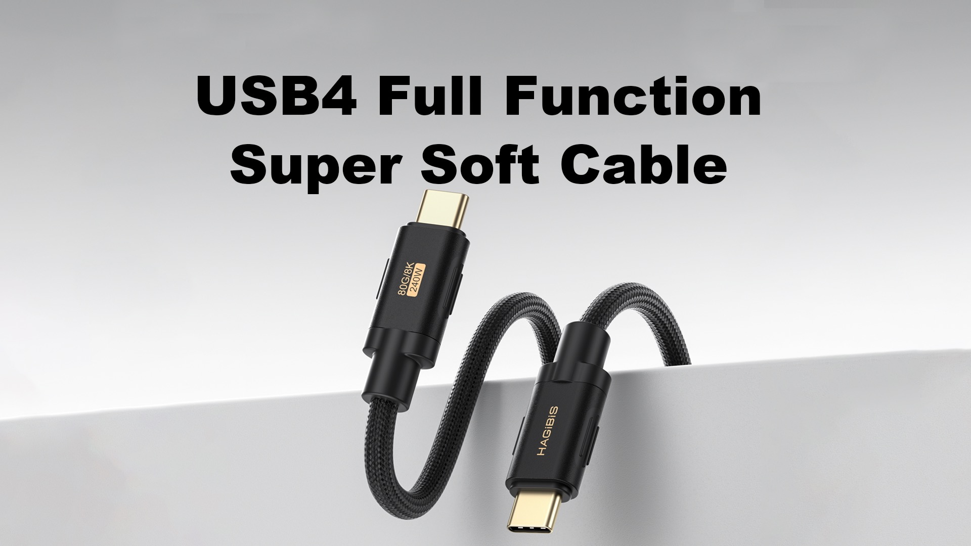 Amazon.com: Hagibis USB4 V2 Cable, 1.6ft Super Soft 80Gpbs 240W 8K