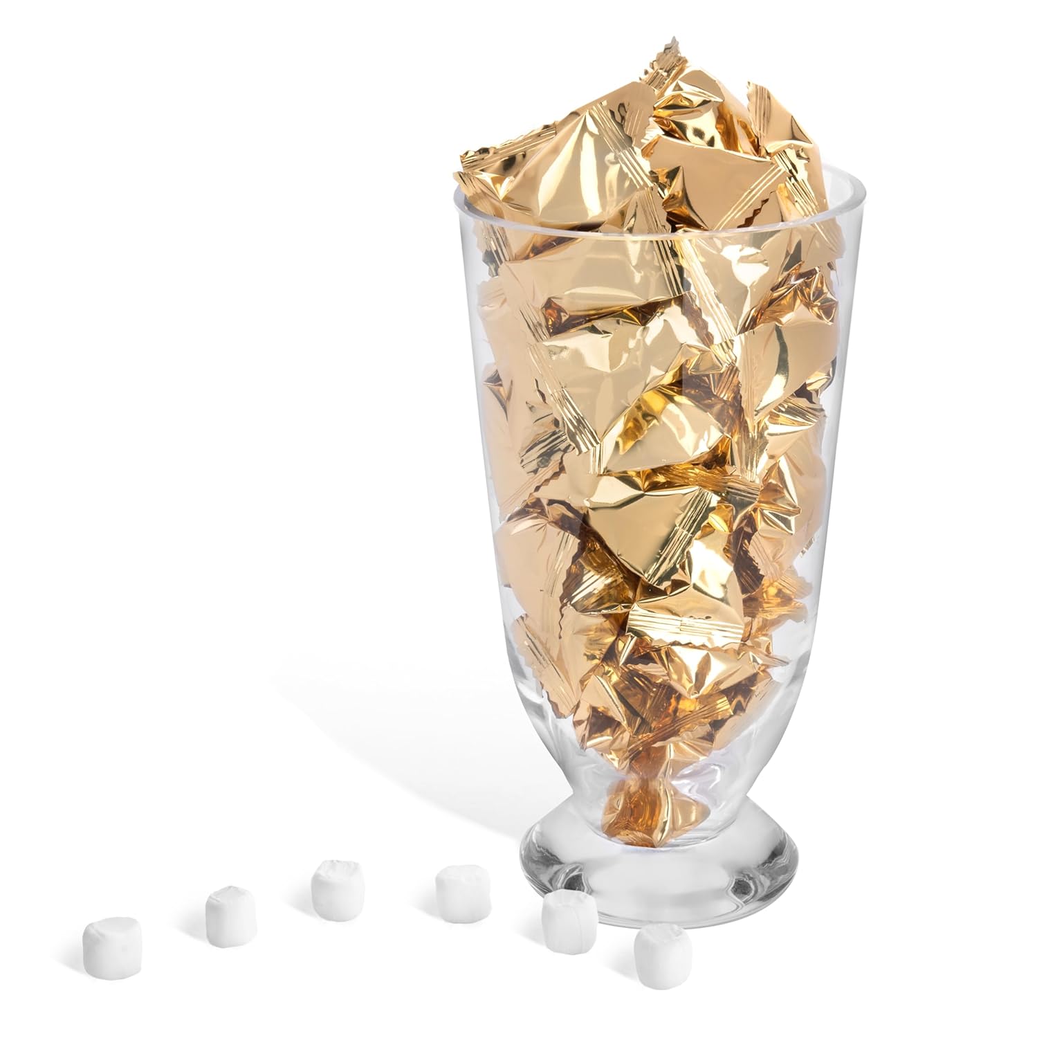 Candy Envy - Gold Wrapper Buttermints - 10 Bags Casepack with Approximately 100 Mint Per Bag - Gold Party Favors