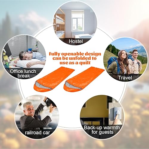 Miniatura 7 de 10 sacos de dormir de 0 grados para acampar a granel para adultos, sacos de dormir para clima frío, 4 estaciones, cálidos, impermeables, ligeros,