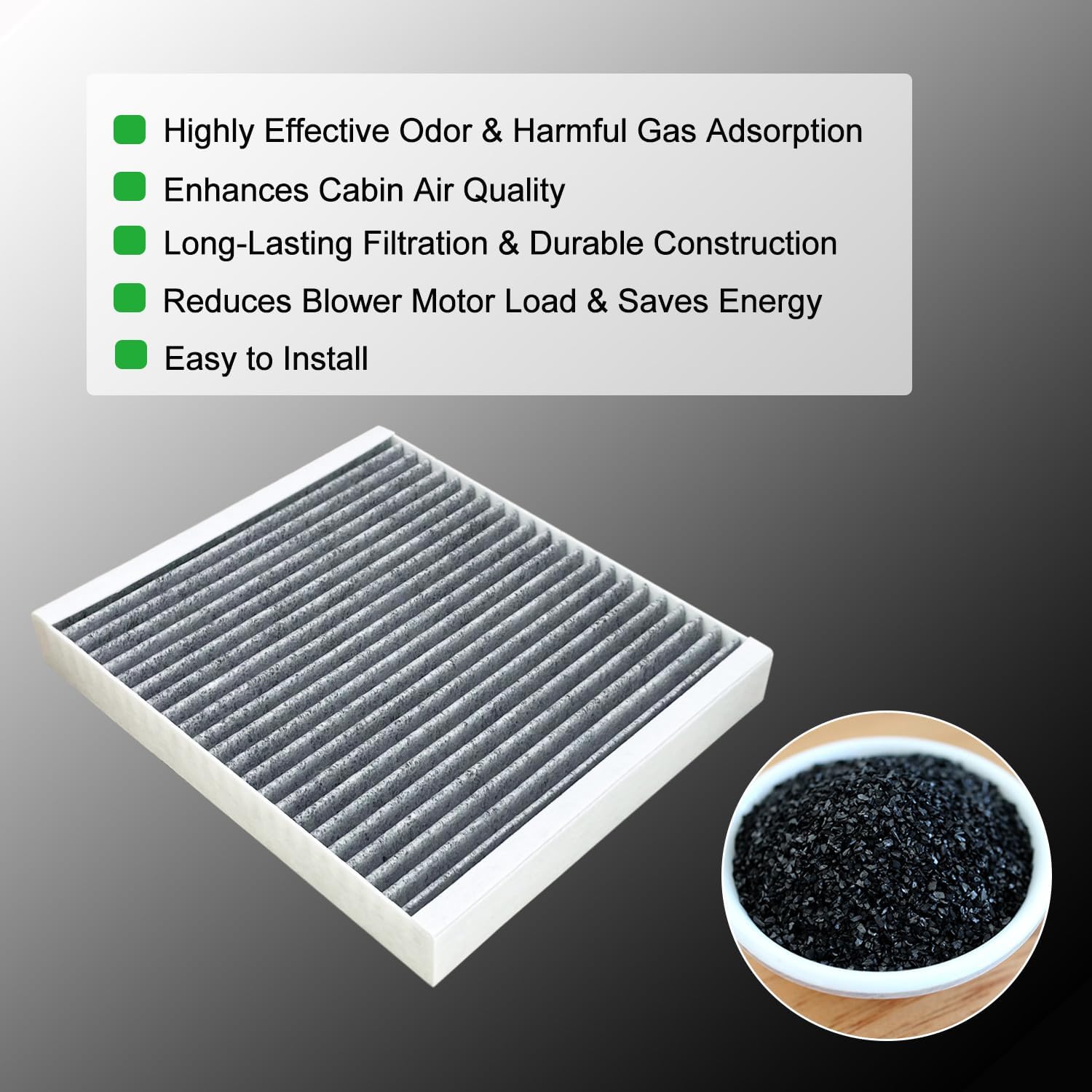 20897358 Engine Air Filter and 13271190 Cabin Air Filter Set Fit For 2010-2016 Cadillac SRX 2011 Saab 9-4X