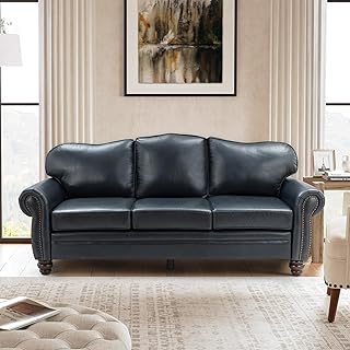 Classic 3-Seater Sofa with Premium Leather Upholstery, Stylish & Comfort...
