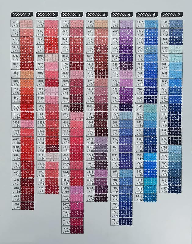 YEYKZART 703 Diamond Painting Replacement Diamonds Drills Beads Drills Gems Round for Diamond Art Missing Color 3500 PCS image 2
