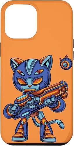 iPhone 13 Pro Max Soldier Alien Cat Robot Outer Space Bright Colorful Cartoon Case