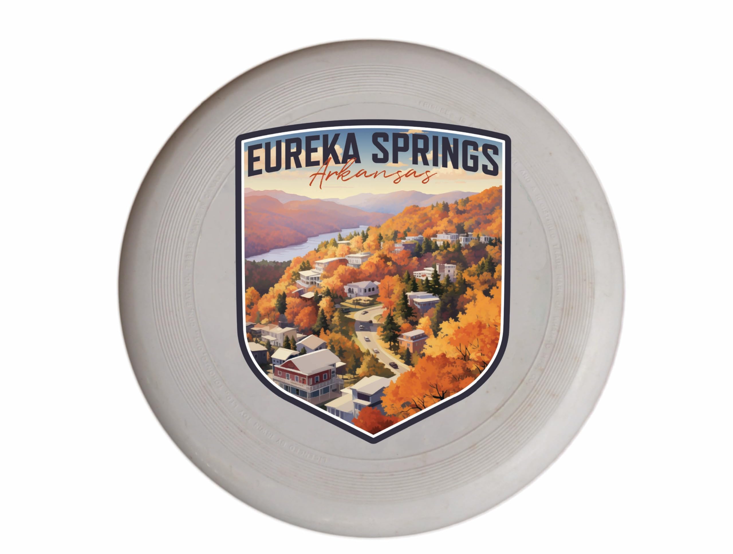 Eureka Springs Arkansas Little Switzerland of The Ozarks Design Souvenir Frisbee Flying Disc 2-Pack