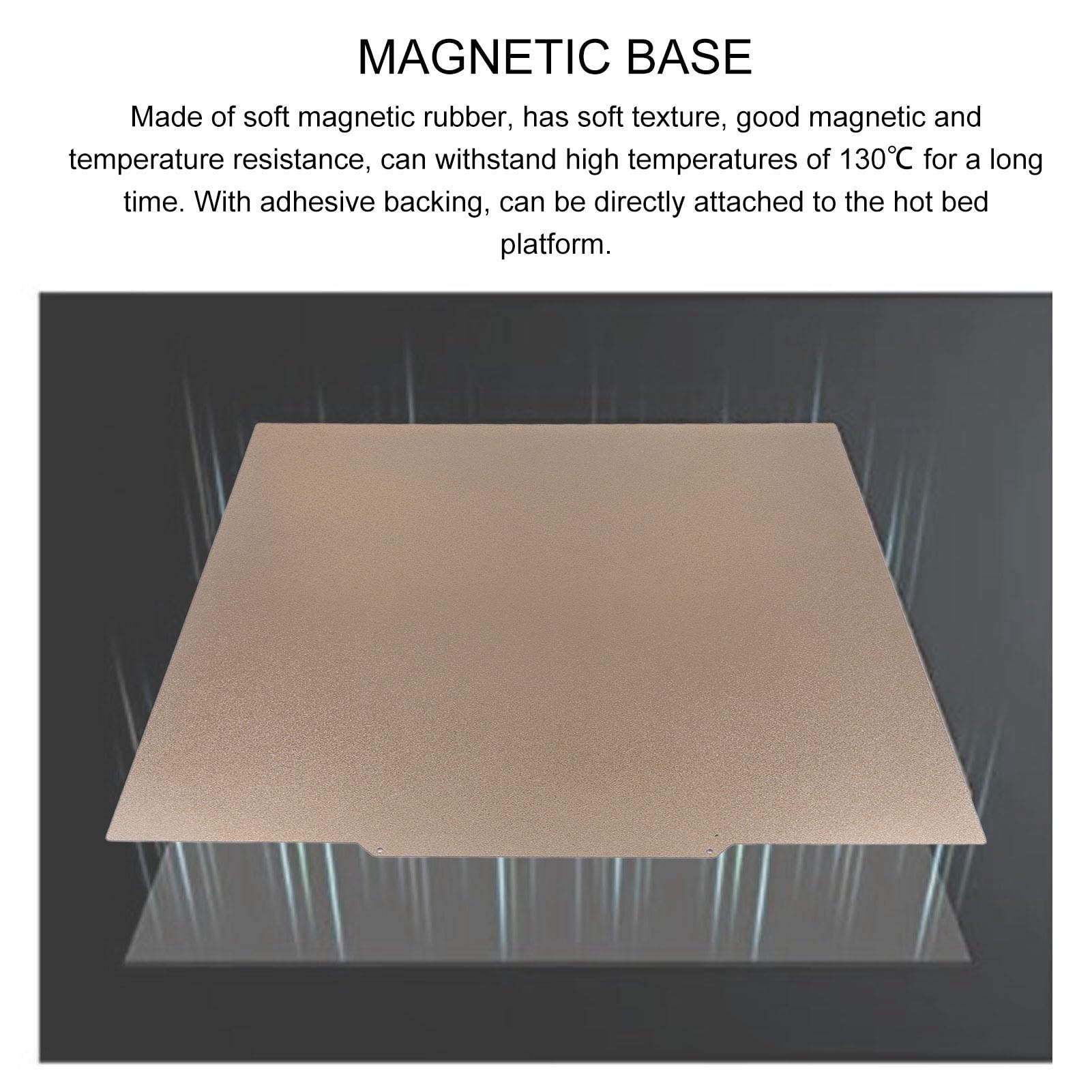 Hyuduo Płyta Konstrukcyjna ze Stali Magnetycznej PEI o Wymiarach 430 X 430 Mm, Trwała Dwustronna Konstrukcja o Dużej Przyczepności, do Drukowania 3D Drukarek z Serii Ender
