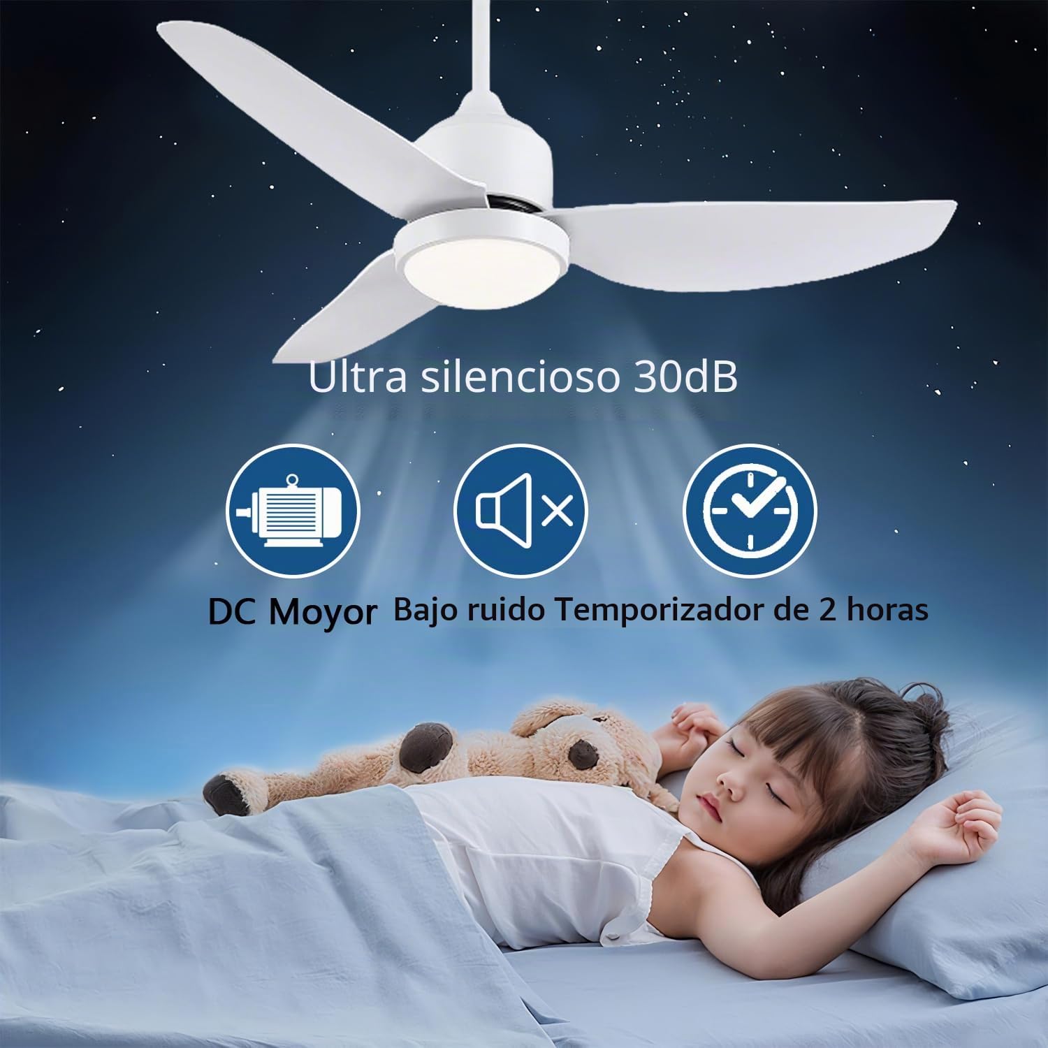 106CM IP65 Exterior Ventilador de Techo con Luz Outdoor Lámpara de Techo con Ventilador Regulable Lámpara de Techo con Mando a Distáncia Lámpara con Ventiladores para Pabellón Patio Jardín Balcón