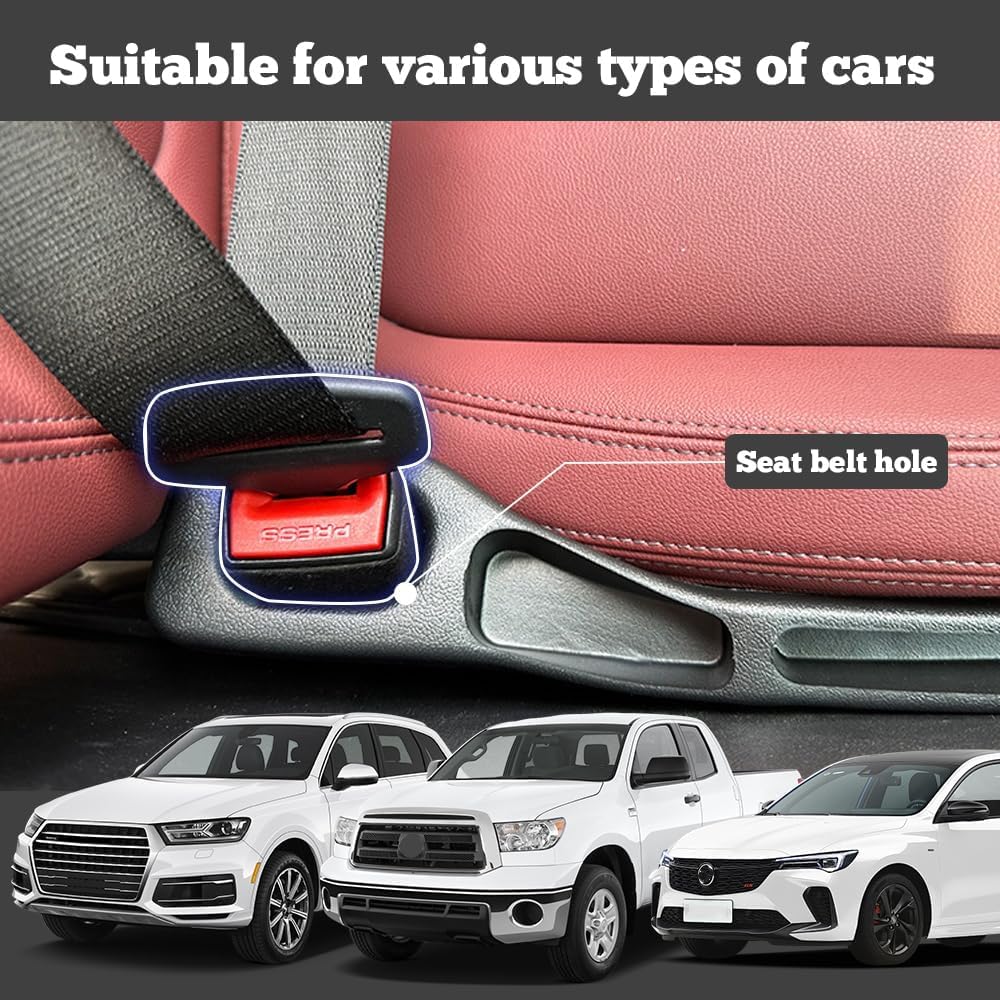 Car Seat Gap Filler, Built-in Storage Slot & Seat Belt Pass-Through Design, No-Readjust Gap Blocker Organizer for SUV Truck Sedan, Universal Fit Car Interior Accessories (Black) - 3