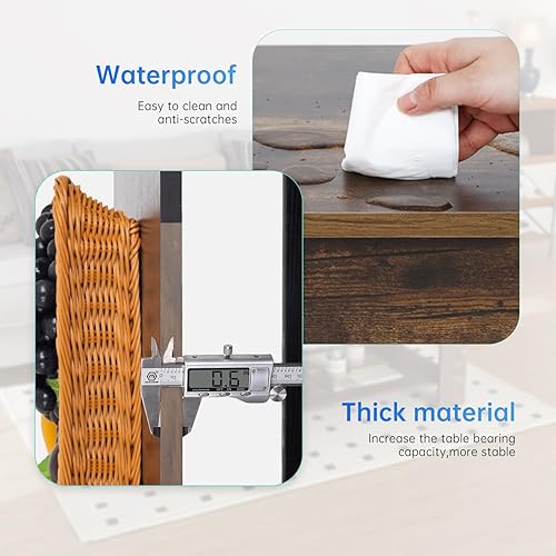 Miniatura 16 de PayLessHere Mesa auxiliar elevable con compartimento oculto y estante de almacenamiento, mesa de comedor de madera para sala de estar y hogar Negro