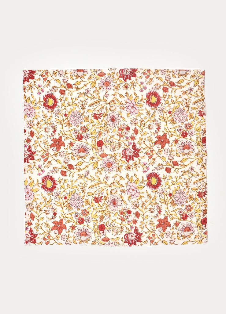 Contrast Living Nuria Cotton Printed Napkin Table Napkin/Kitchen Napkin/Table Linen/Dinning Table Napkin(50 X 50 Cm, 20x20 Inch/Set of 4 Pcs)