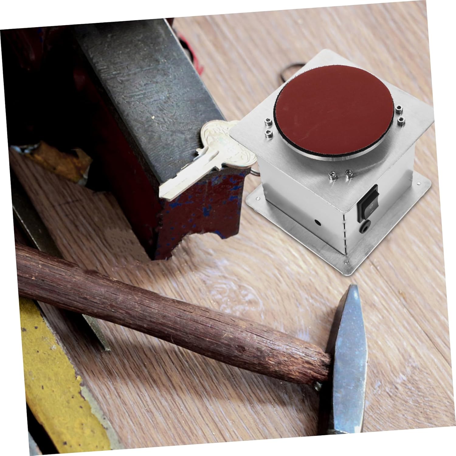 OSALADI Multipurpose Woodworking Sander Electric Belt Sander Mini Disc for Sanding and Polishing