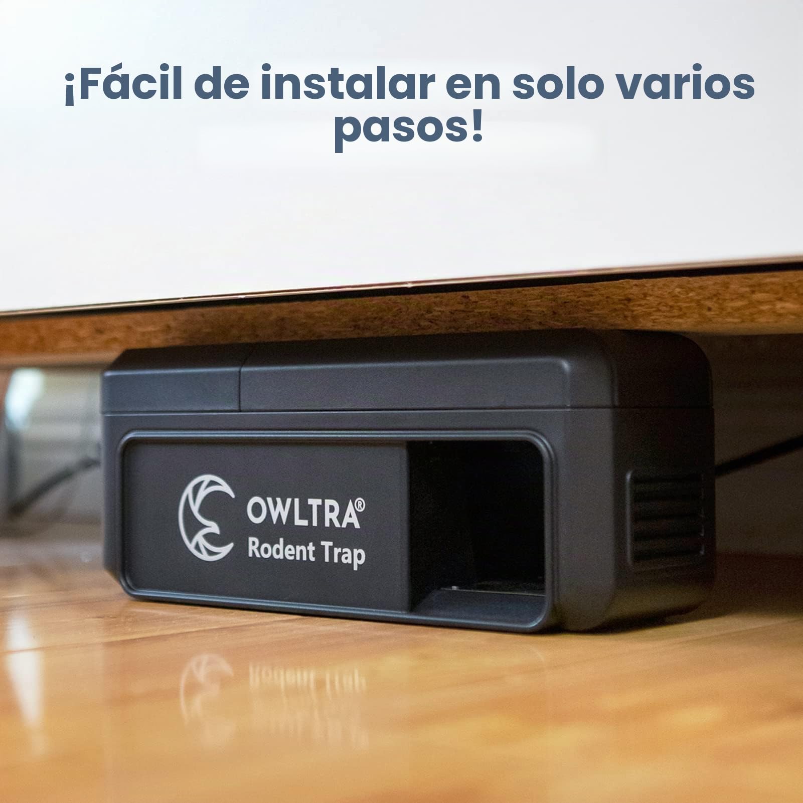 OWLTRA OW-7 Trampa eléctrica para roedores para interiores y exteriores, trampa instantánea para ratones y ratas con cubierta impermeable, alarma de sonido y luz, batería o fuente de alimentación USB,