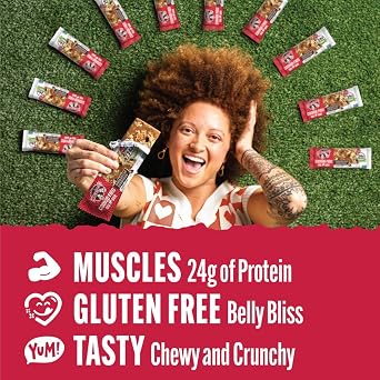 Lenny & Larry's Cookie-fied BIG BAR Chocolate Chip Cookie Dough Vegan Protein Bars 12x90g Healthy Snacks, 24g Plant Protein & 10g Prebiotic Fiber Gluten-Free Power Bar & Vegan