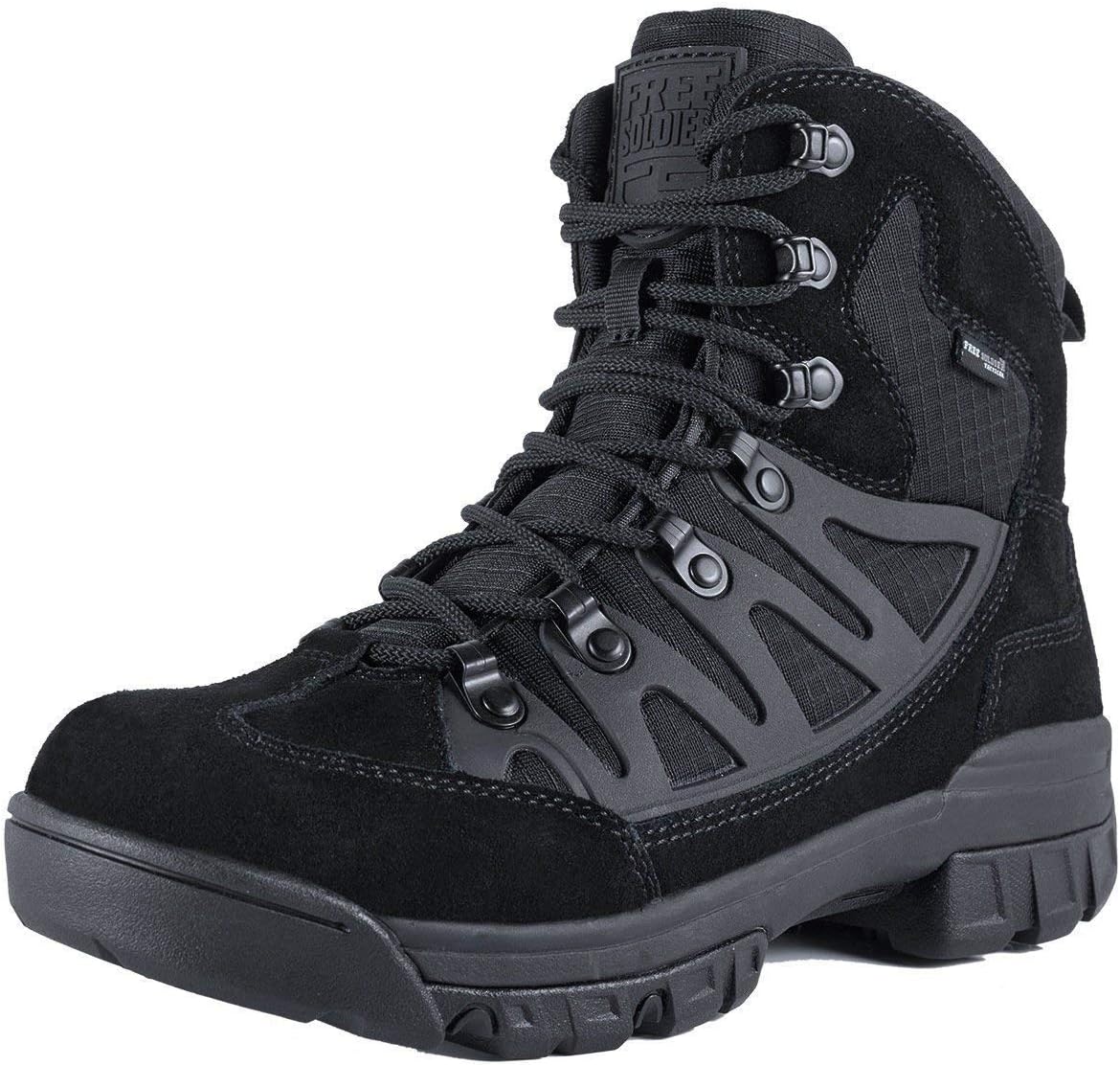 FREE SOLDIER Men's Tactical Waterproof Lightweight Hiking Boots Military Combat Boots Work Boots : Clothing, Shoes & Jewelry